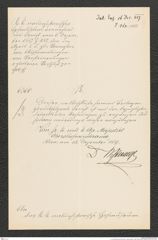 k.k. naturhistorisches Hofmuseum, Intendanzakten 1885-1896 (Hauer), Aktenzahl Z.464/1887, Seite 1